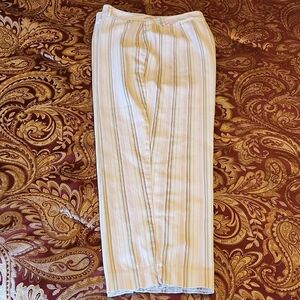 Striped Cream and Tan Pants